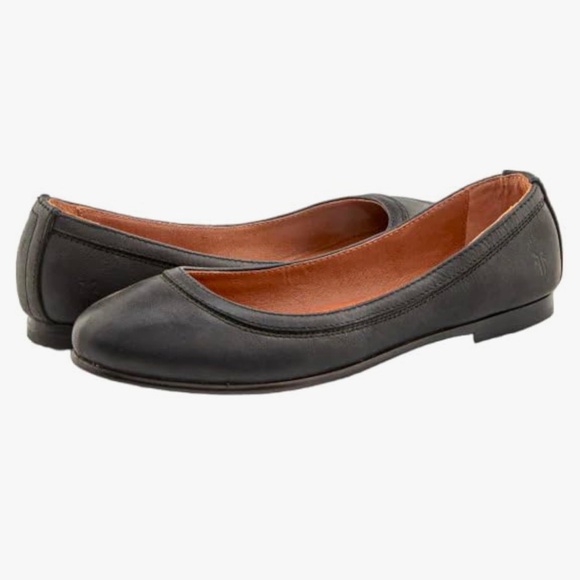 FRYE • Carson Ballet Flats - Black Leather Size 7.5 - Picture 3 of 16